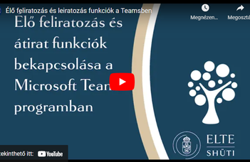 Új Teams funkció - élő feliratozás
